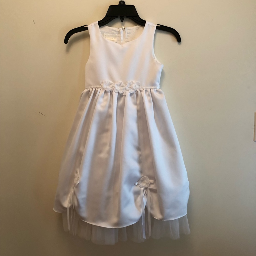 Girl’s Biscotti White Flower Girl’s Dress Size 6X
